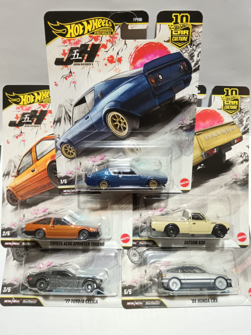 Hot Wheels Japan Historic 5 set of 5 cars
